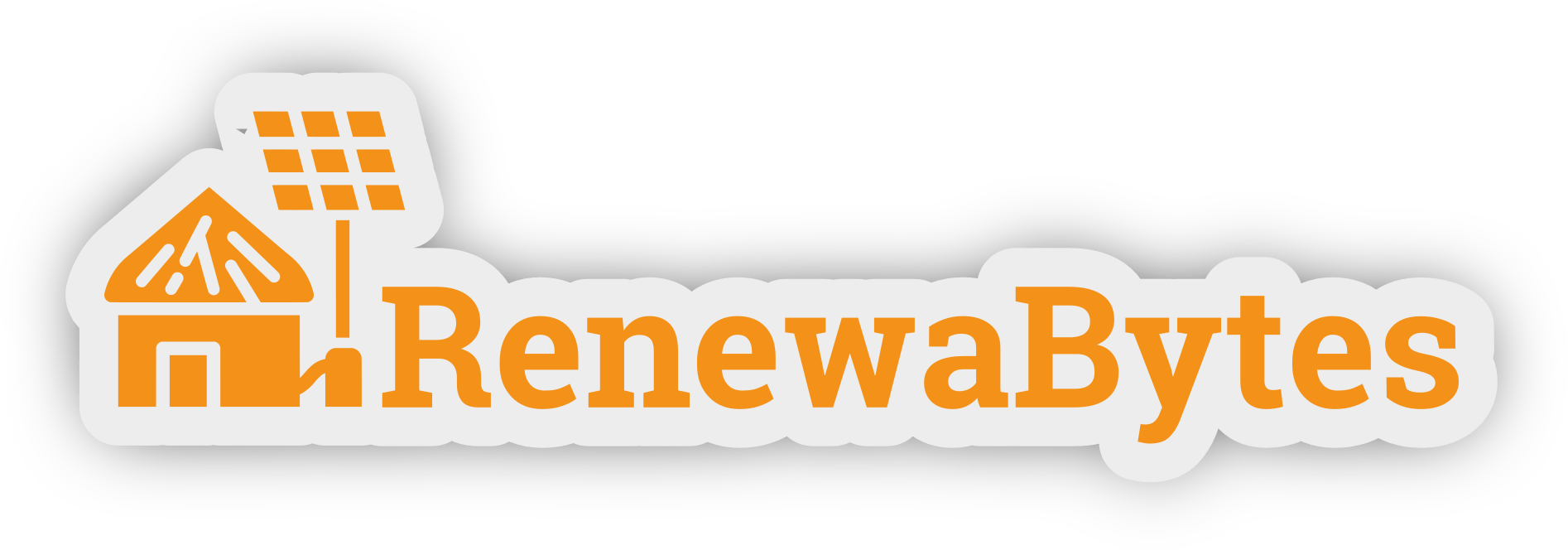Renewabytes banner with picture of people installing solar panels